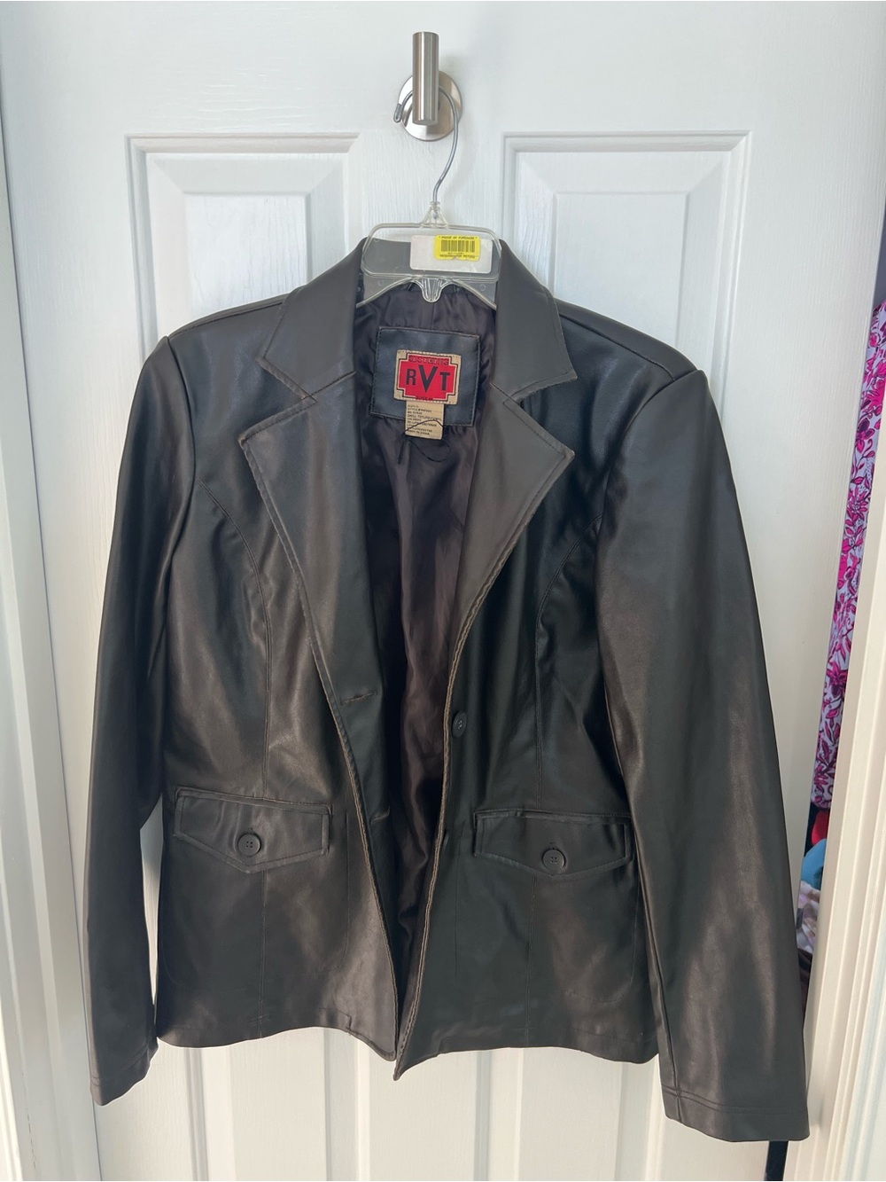 RVT Brown faux Leather Jacket